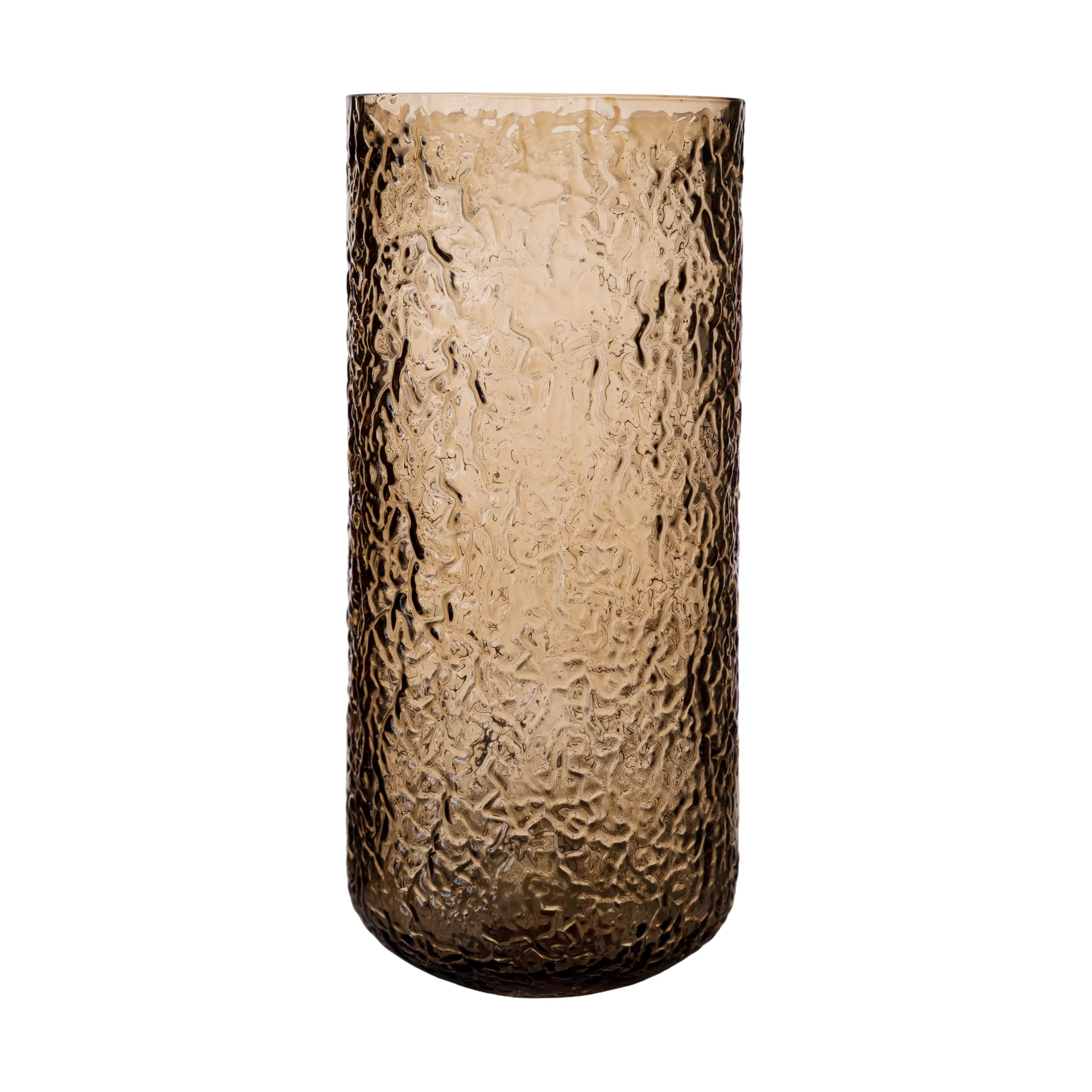 Vase/photophore à motif Ernst, Ambre, Ø11x25 cm ERNST