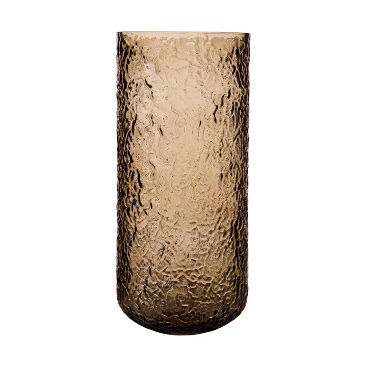 Vase/photophore à motif Ernst - Ambre, Ø11x25 cm - ERNST