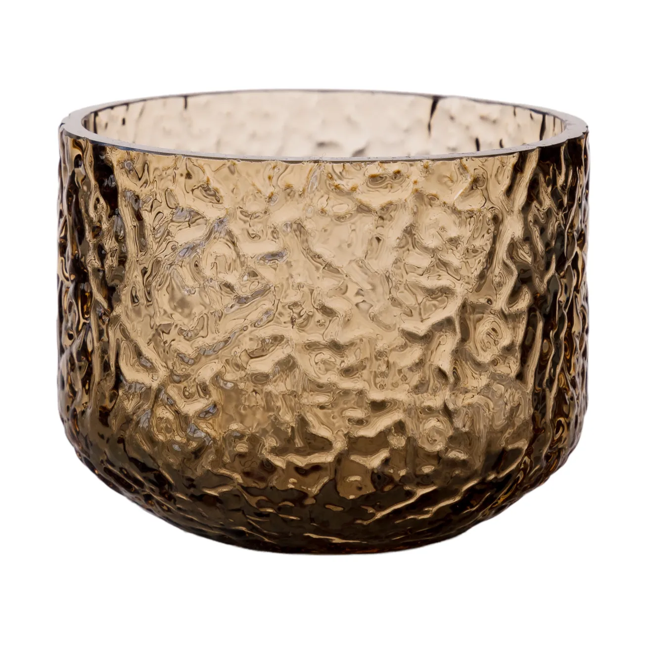 Vase/photophore à motif Ernst, Ambre, Ø8x6 cm ERNST