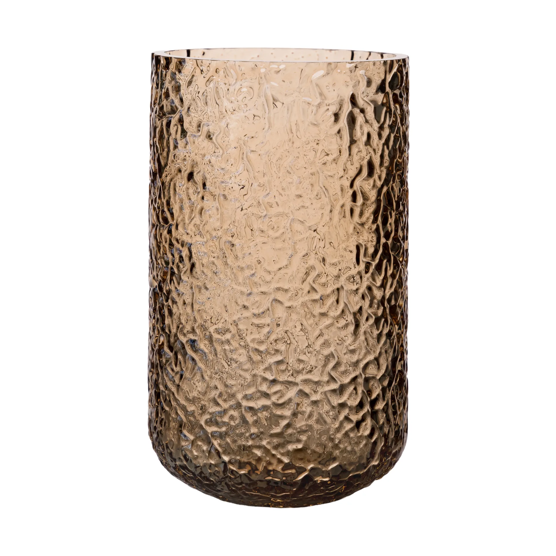 Vase/photophore à motif Ernst, Ambre, Ø9x15 cm ERNST