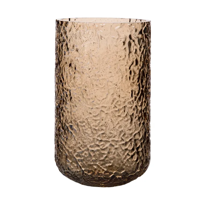 Vase/photophore à motif Ernst - Ambre, Ø9x15 cm - ERNST