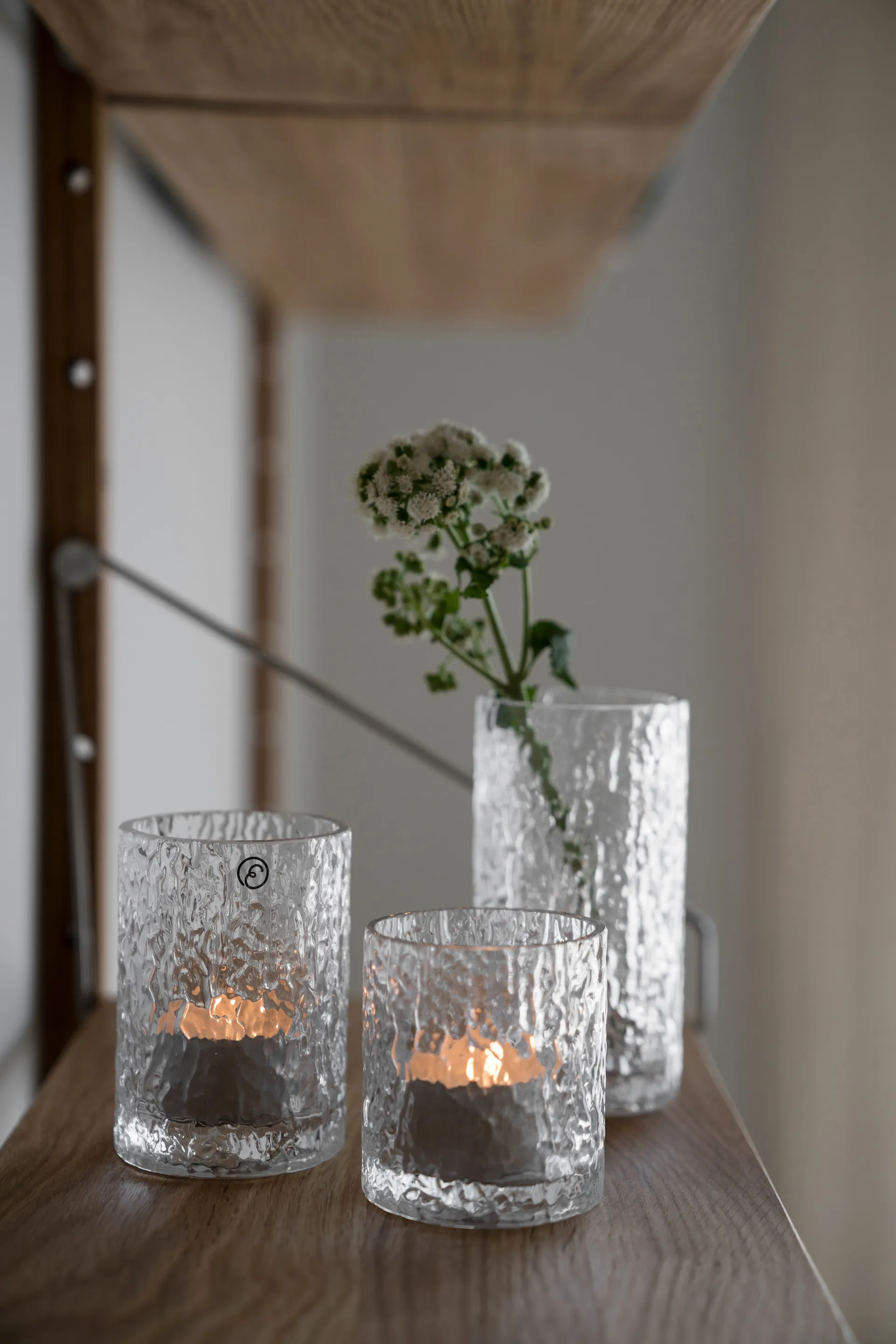 Vase/photophore à motif Ernst, Clair, Ø5,3x6,5 cm ERNST