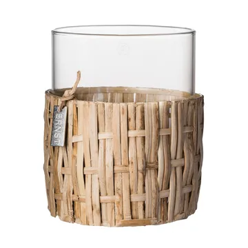 Vase/photophore Ernst en panier - Naturel, Ø10x12 cm - ERNST