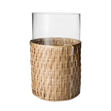 Vase/photophore Ernst en panier - Naturel, Ø18x30 cm - ERNST