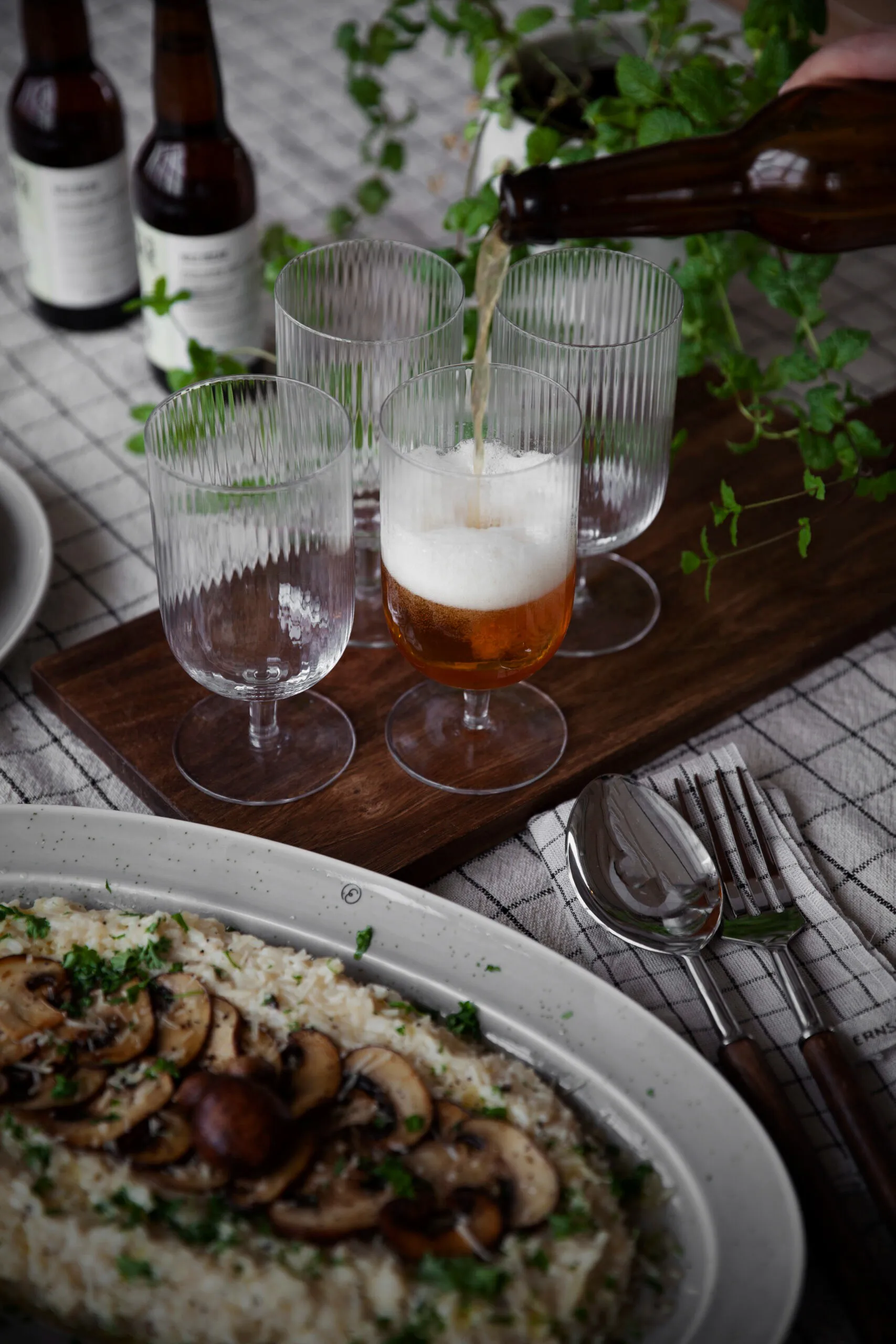 Verre à bière Ernst rainuré (2 pièces), Transparent ERNST