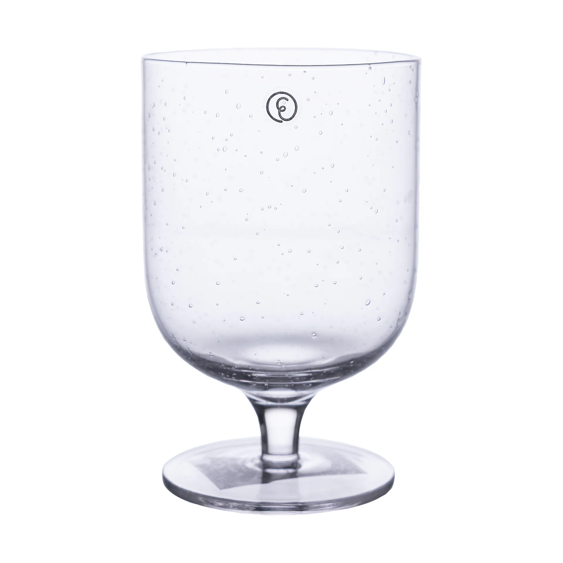 Verre à boire sur pied Ernst en verre bullé 30 cl lot de 2, Clair ERNST