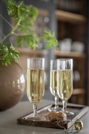 Verres à champagne Ernst cannelés (2 pièces) - Transparent - ERNST