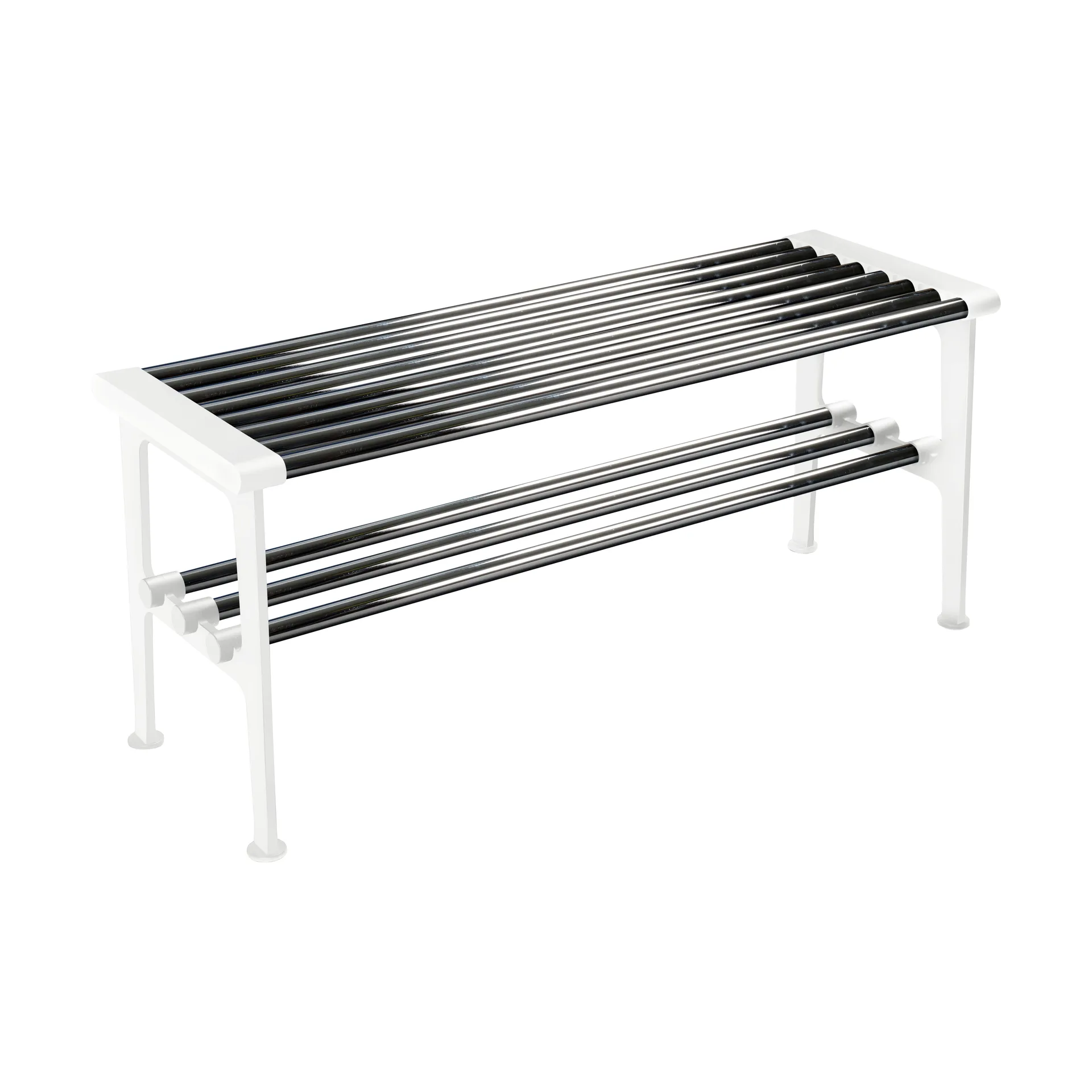 Banc Nostalgi 100 cm, Chrome-blanc Essem Design