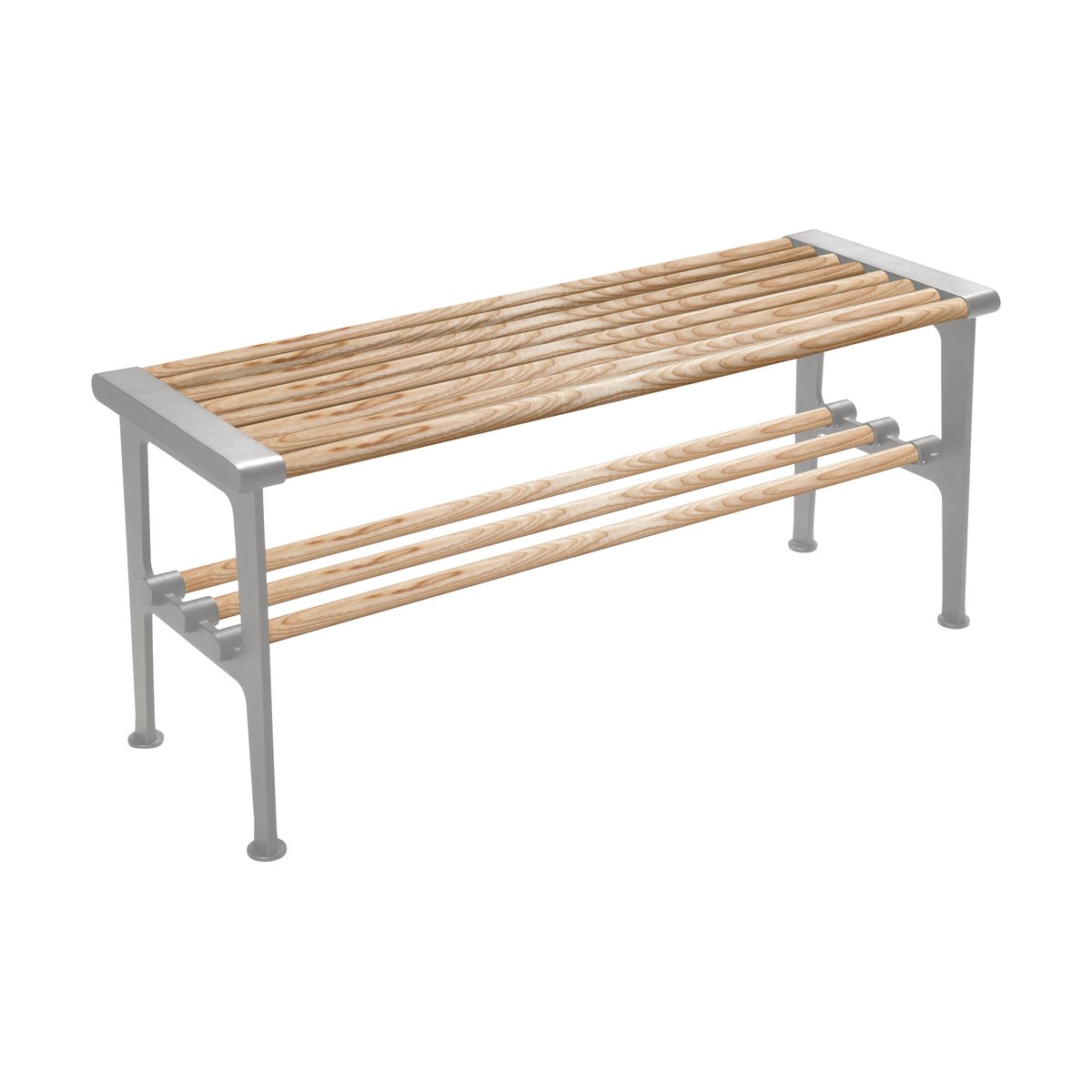 Essem Design Banc Nostalgi 100 cm Frêne-aluminium | Design Scandinave | Bancs | Marron