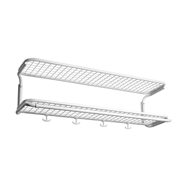 Étagère à chapeaux Classic 650 - blanc/blanc, 2 niveaux, 100 cm
 - Essem Design