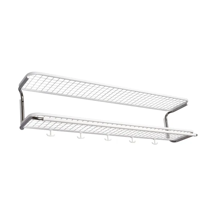 Étagère à chapeaux Classic 650 - blanc/chrome, 2 niveaux, 110 cm - Essem Design