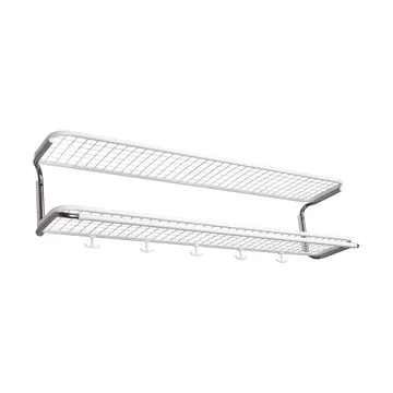 Étagère à chapeaux Classic 650 - blanc/chrome, 2 niveaux, 120 cm
 - Essem Design