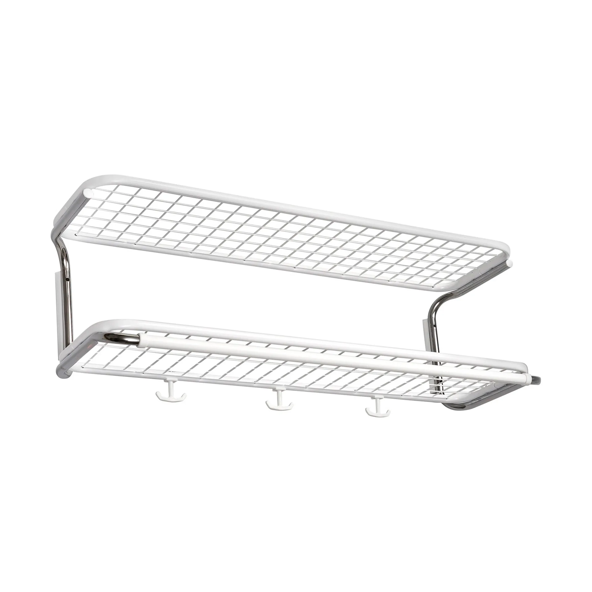 Étagère à chapeaux Classic 650, blanc/chrome, 2 niveaux, 80 cm Essem Design