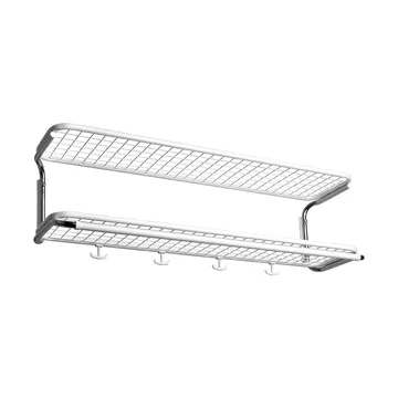 Étagère à chapeaux Classic 650 - blanc/chrome, 2 niveaux, 90 cm - Essem Design