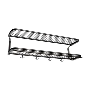 Étagère à chapeaux Classic 650 - noir/chrome, 2 niveaux, 100 cm - Essem Design
