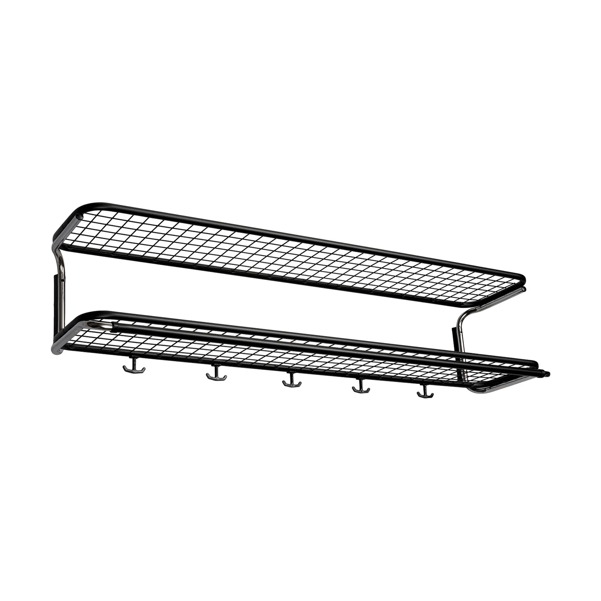 Étagère à chapeaux Classic 650, noir/chrome, 2 niveaux, 120 cm Essem Design