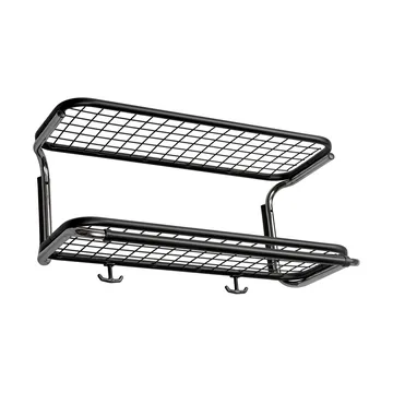 Étagère à chapeaux Classic 650 - noir/chrome, 2 niveaux, 50 cm - Essem Design