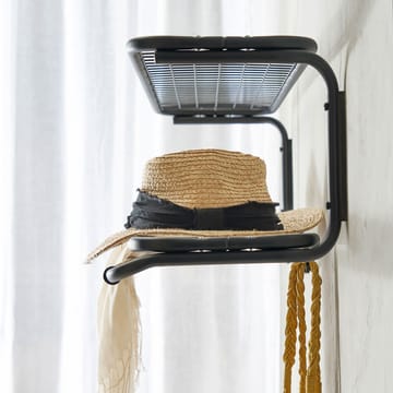 Étagère à chapeaux Classic 650 - noir/chrome, 2 niveaux, 70 cm - Essem Design