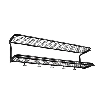 Étagère à chapeaux Classic 650 - noir/noir, 2 niveaux, 110 cm - Essem Design