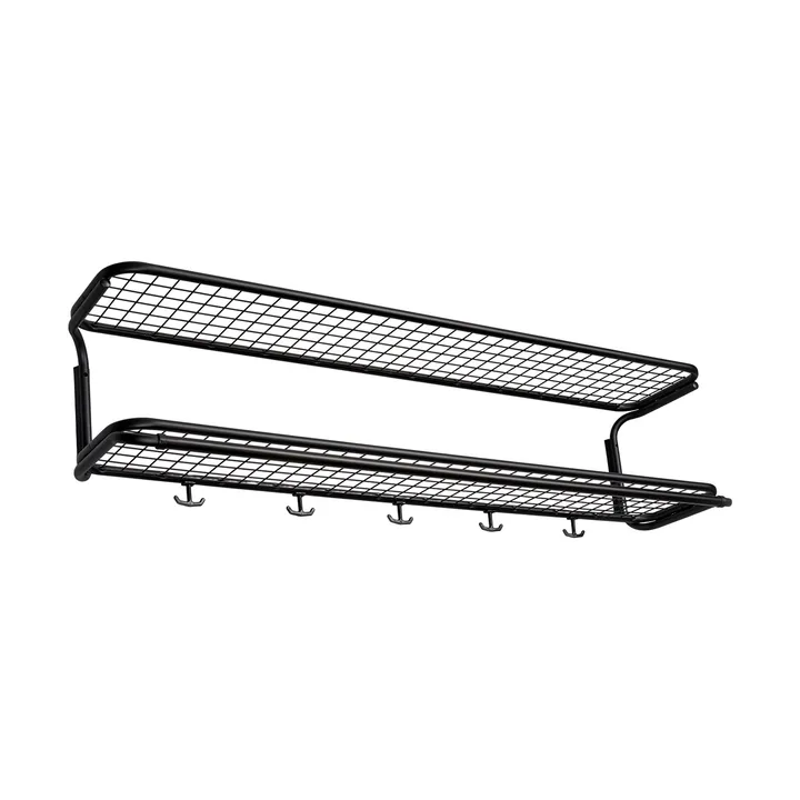 Étagère à chapeaux Classic 650 - noir/noir, 2 niveaux, 110 cm - Essem Design