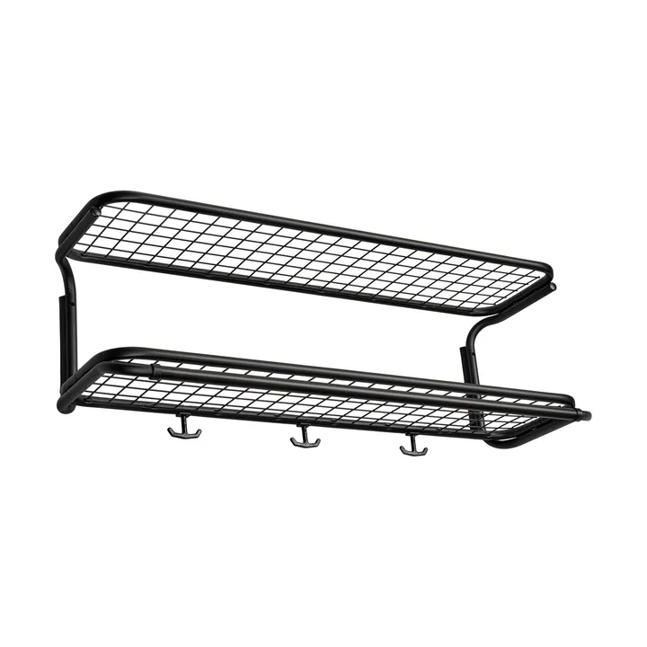 Étagère à chapeaux Classic 650 - noir/noir, 2 niveaux, 80 cm - Essem Design