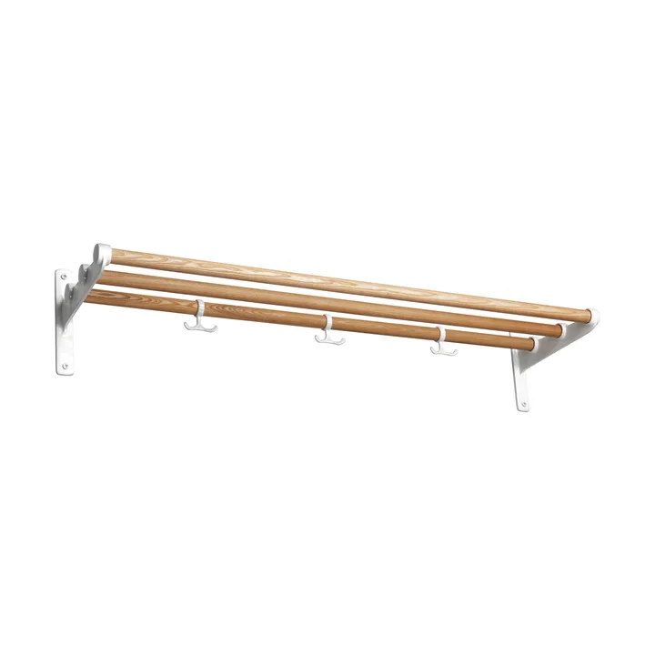 Étagère à chapeaux, étagère à chaussures Nostalgi - Blanc-frêne, 100 cm - Essem Design