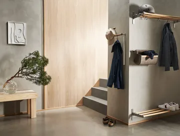 Étagère à chapeaux, étagère à chaussures Nostalgi - Blanc-frêne, 100 cm - Essem Design