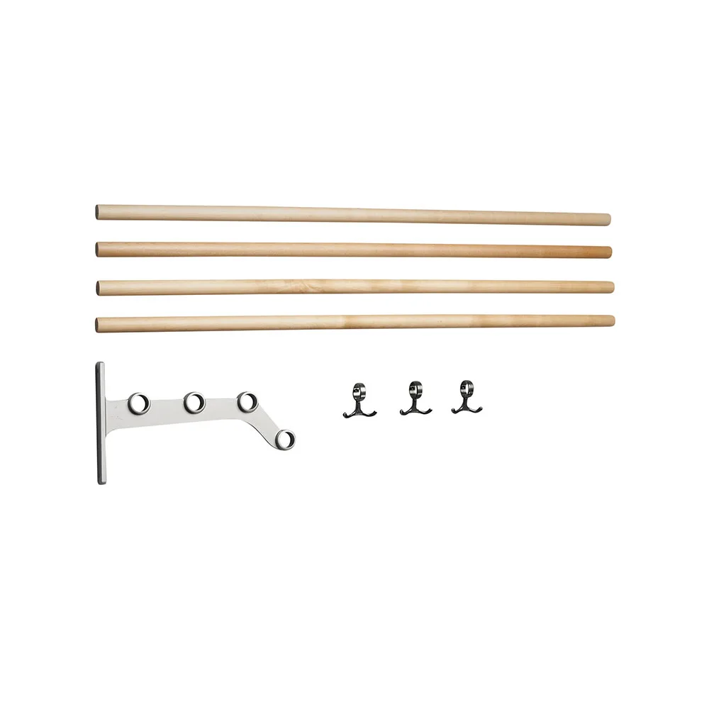 Étagère à chapeaux Nostalgi 291 à assembler, bouleau, structure en aluminium Essem Design