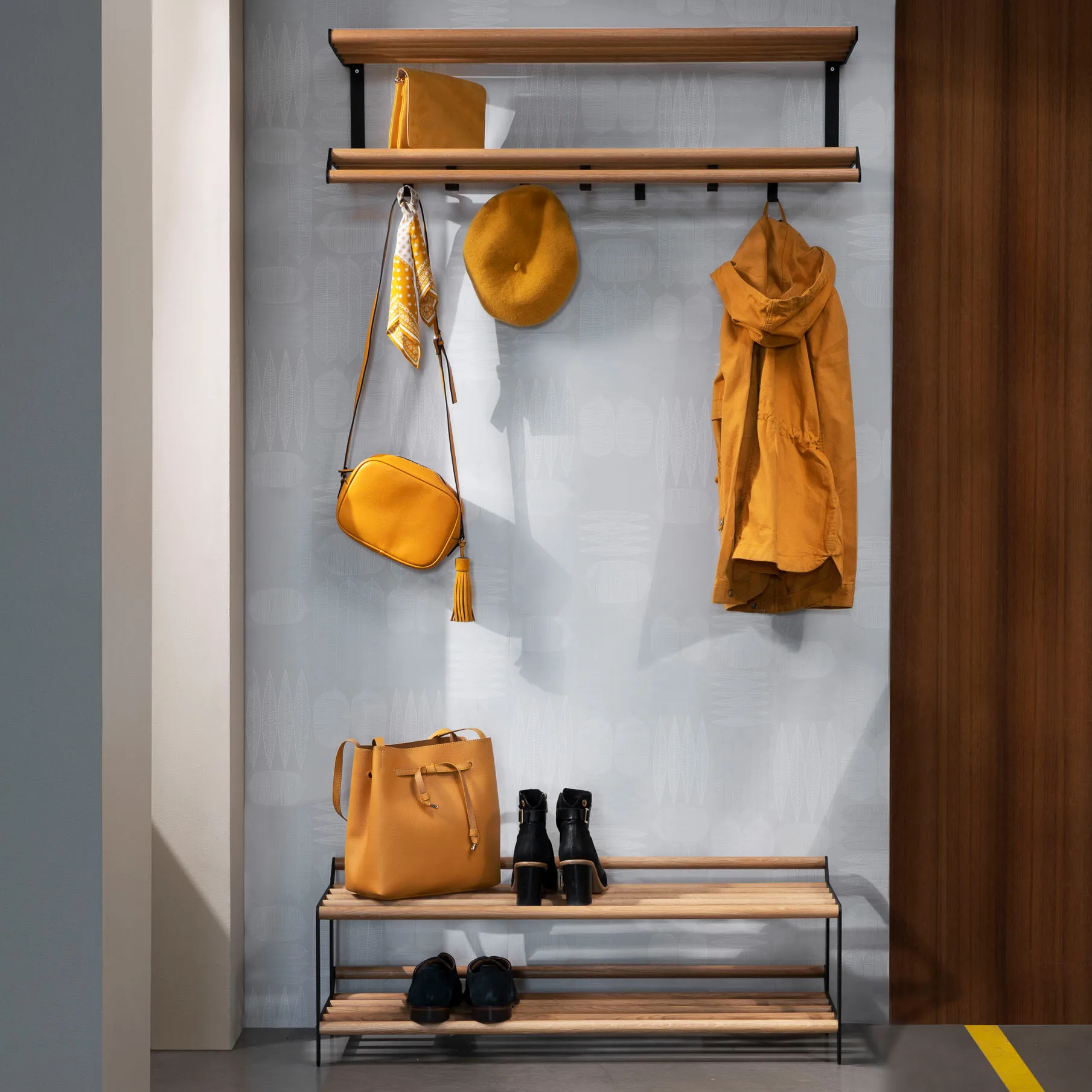 Etagère à chapeaux Tamburin 60 cm, Chêne-noir Essem Design