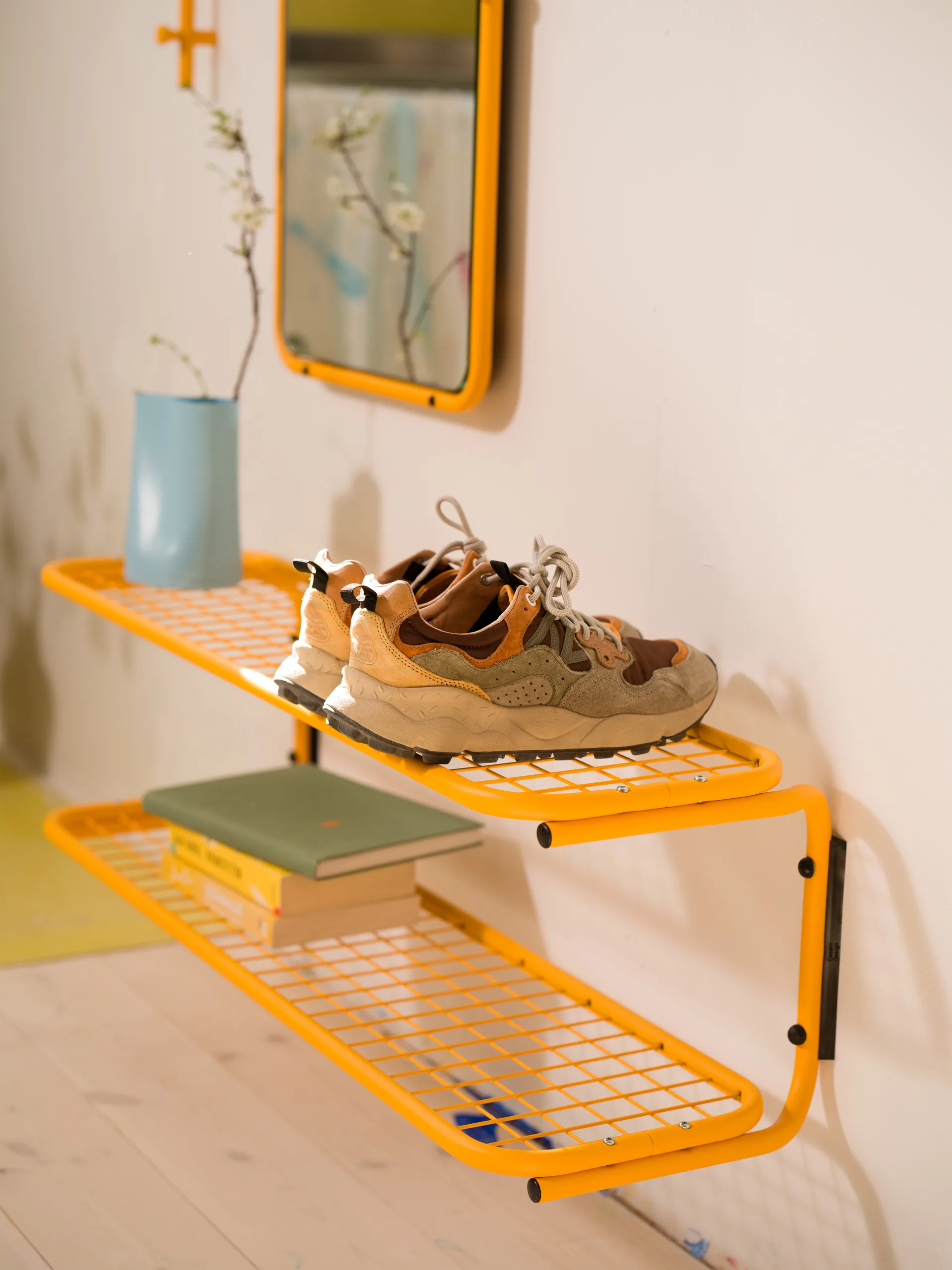 Étagère à chaussures Classic 100 cm, Sun yellow Essem Design