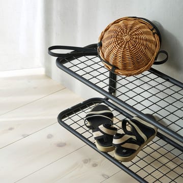 Étagère à chaussures Classic 650 - blanc/chrome, 2 niveaux, 110 cm - Essem Design