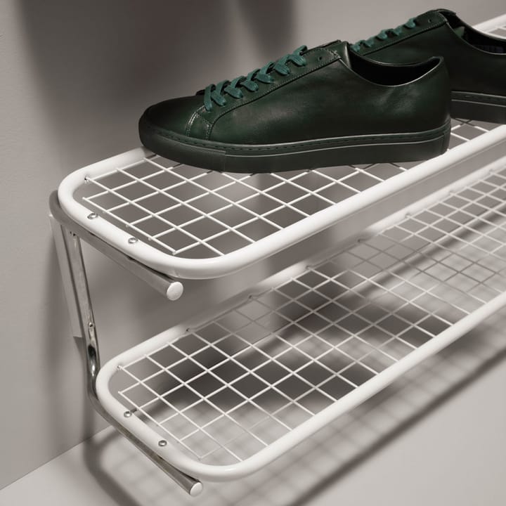 Étagère à chaussures Classic 650 - blanc/chrome, 2 niveaux, 120 cm
 - Essem Design