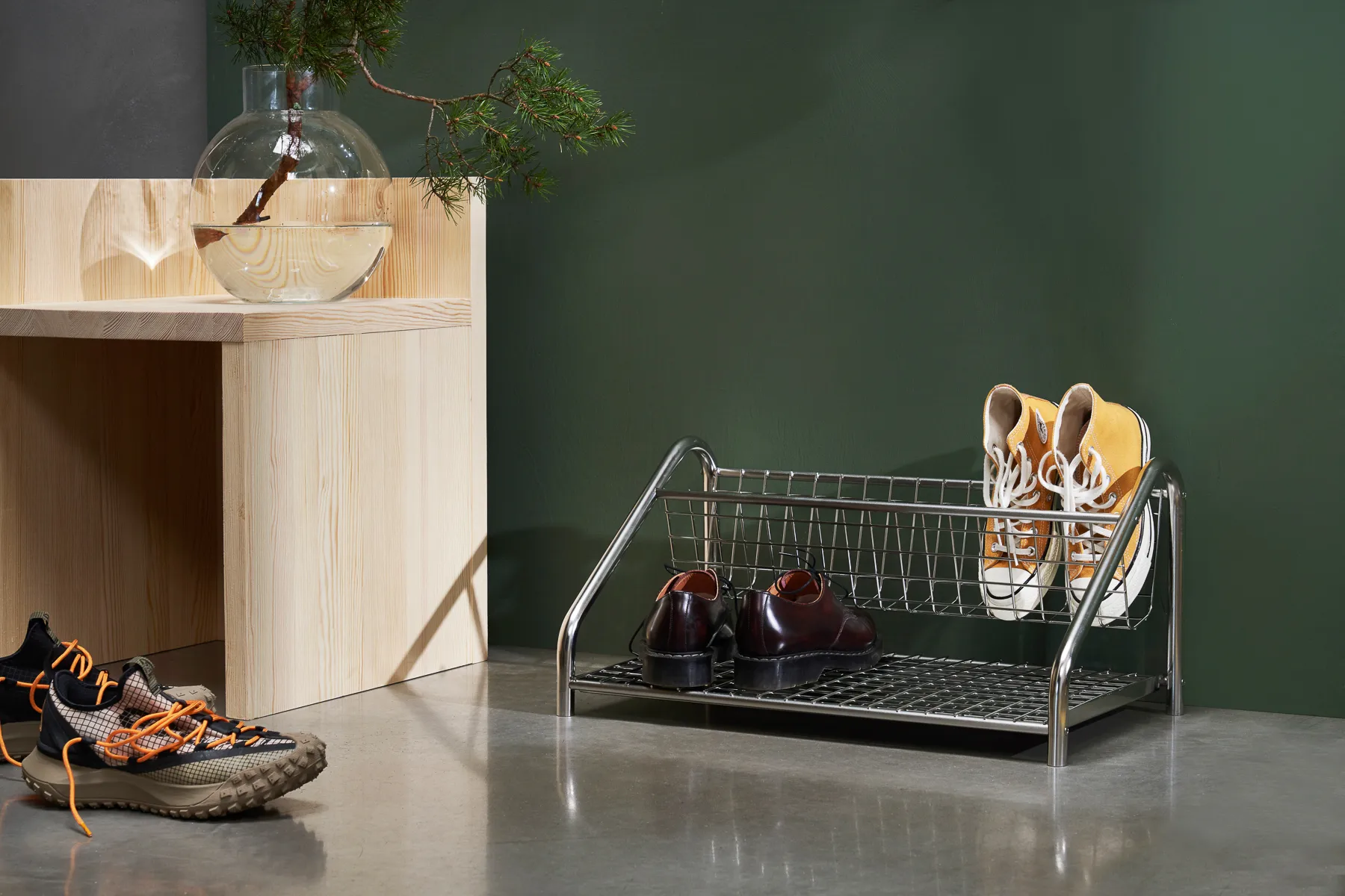 Étagère à chaussures Funk, Acier inoxydable Essem Design