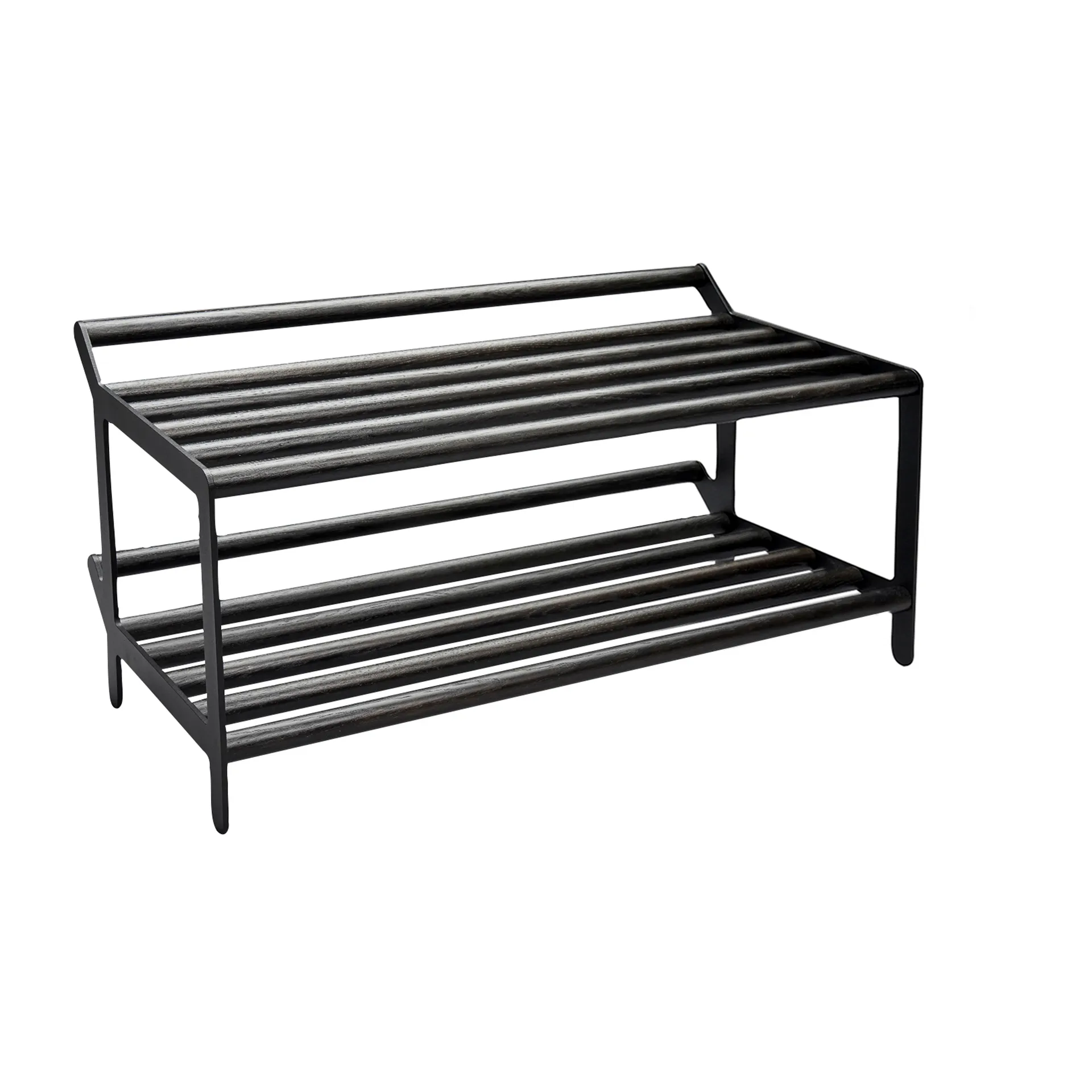 Etagère à chaussures Tamburin 60 cm, Chêne peint noir-noir Essem Design