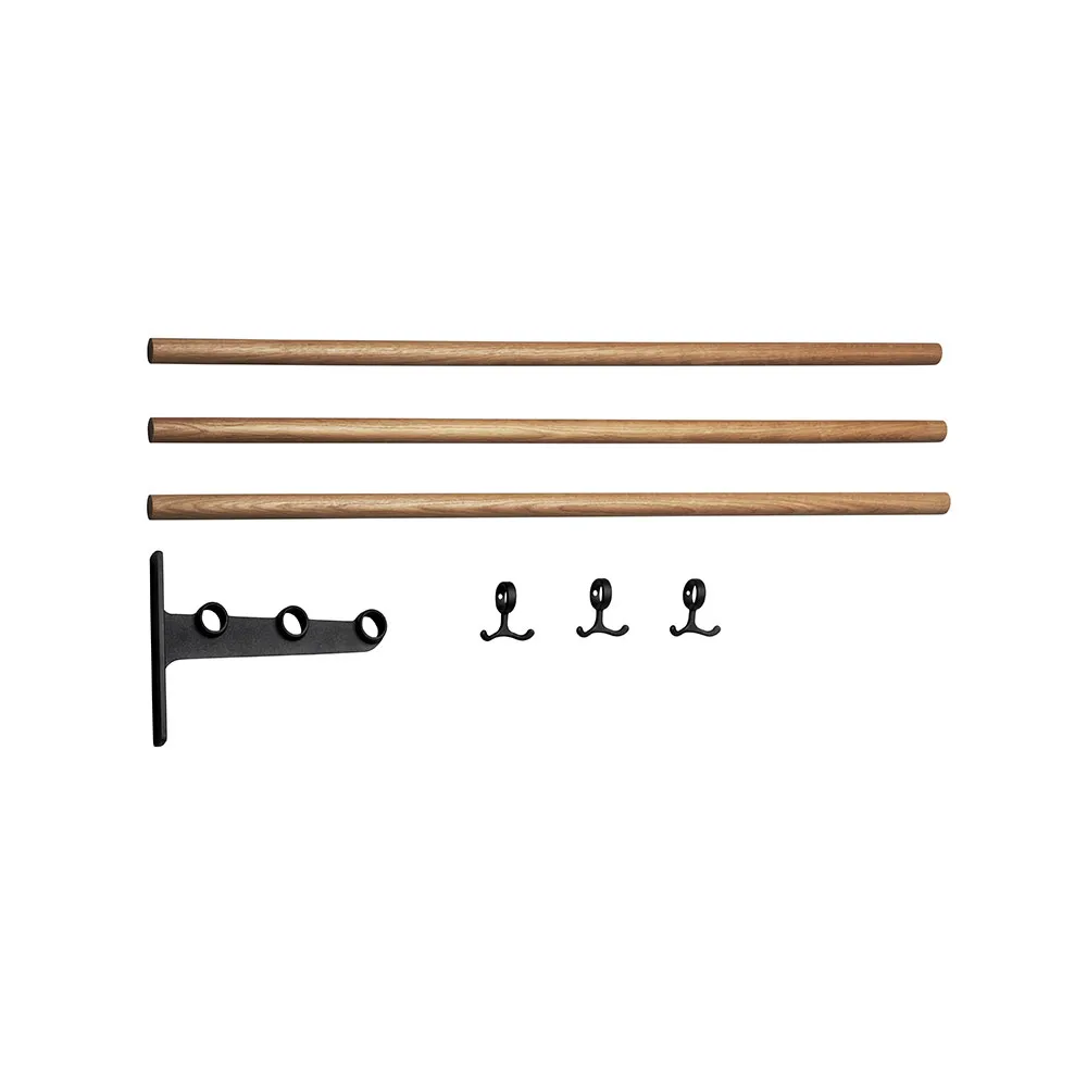 Étagère à chaussures/à chapeaux Nostalgi à assembler, chêne, structure noire Essem Design