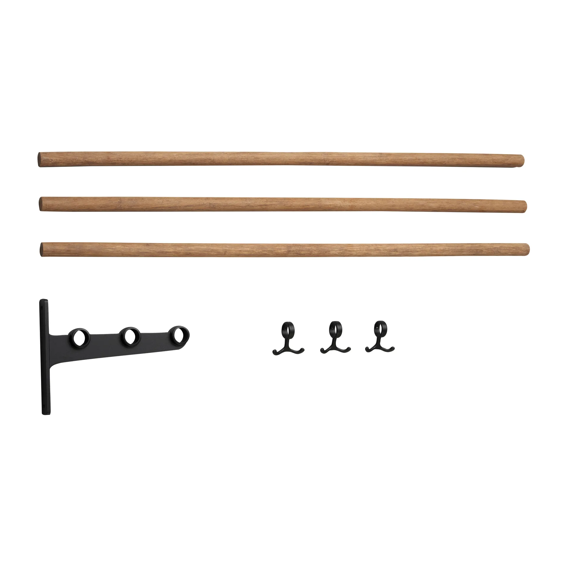 Extension d'étagère à chapeaux Nostalgi, étagère à chaussures, Bambou-noir Essem Design