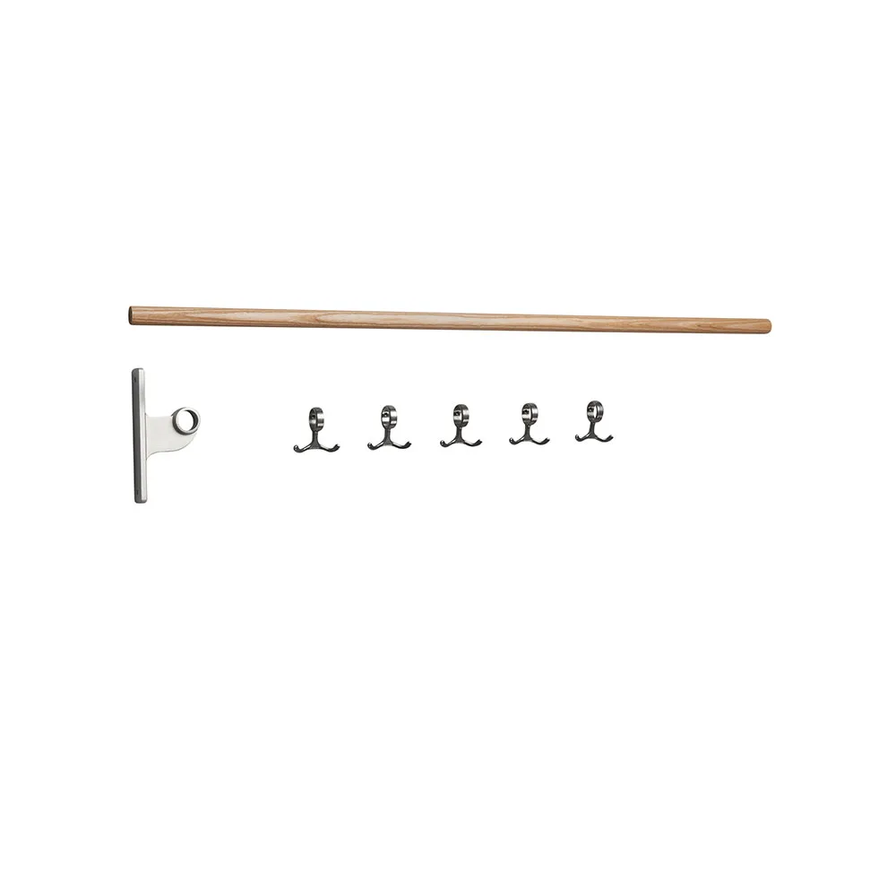 Patère Nostalgi à monter, chêne, structure en aluminium Essem Design