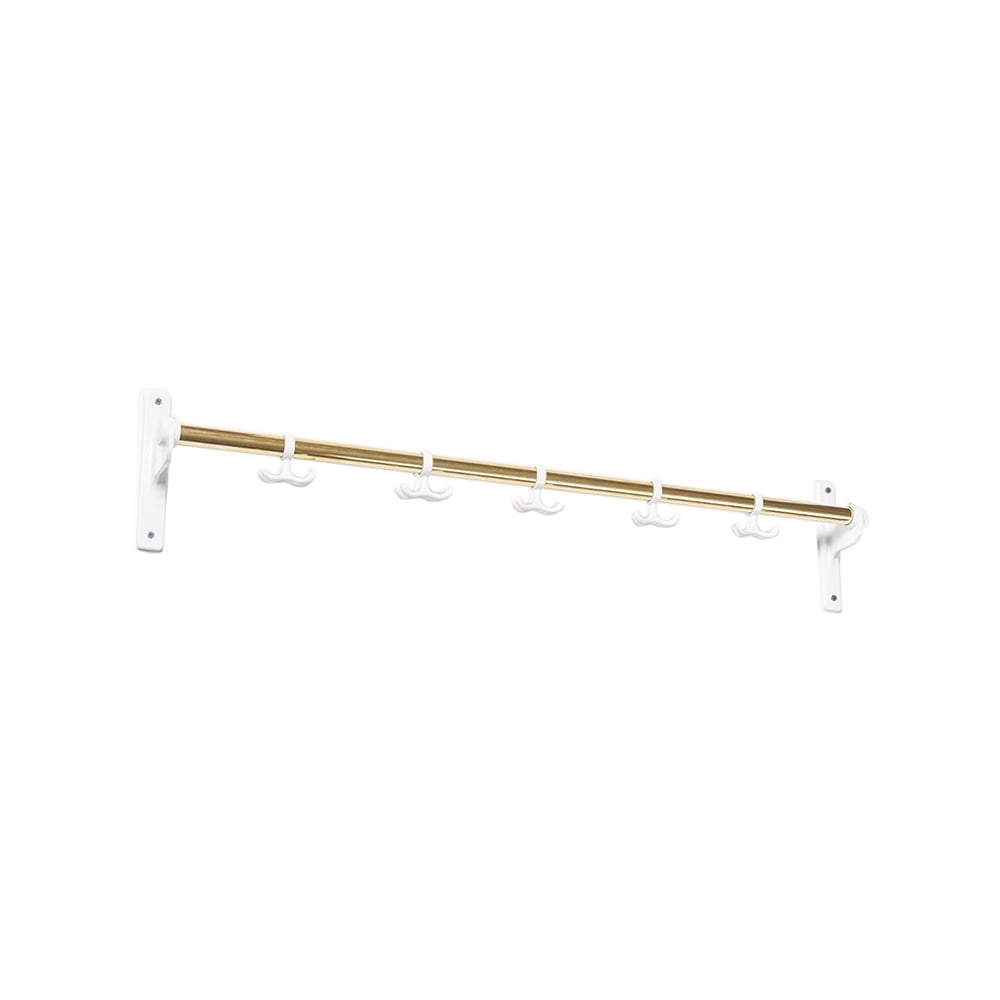 Essem Design Patère Nostalgi Laiton, structure blanche