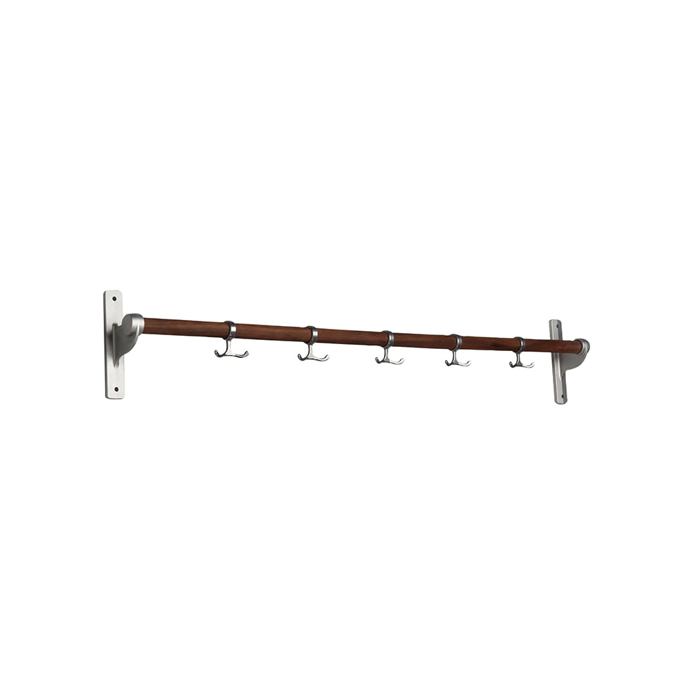 Essem Design Patère Nostalgi Noyer, structure en aluminium