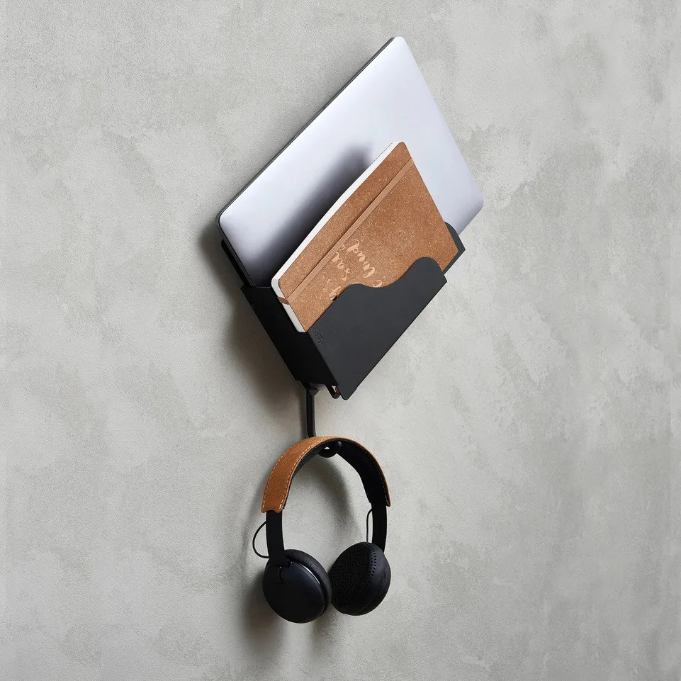 Rangement mural Wall pocket, Noir Essem Design