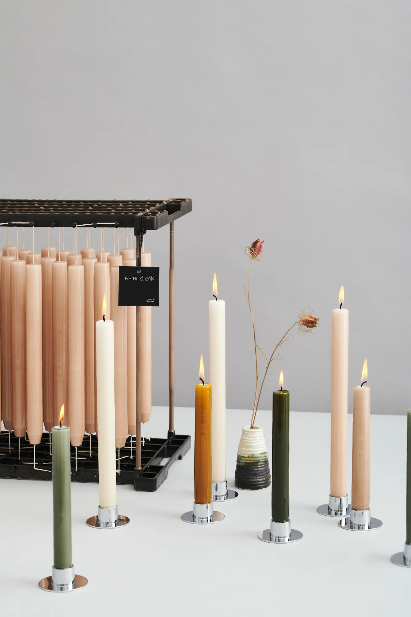 Bougeoir ester & erik brillant lot de 2, Acier inoxydable ester & erik