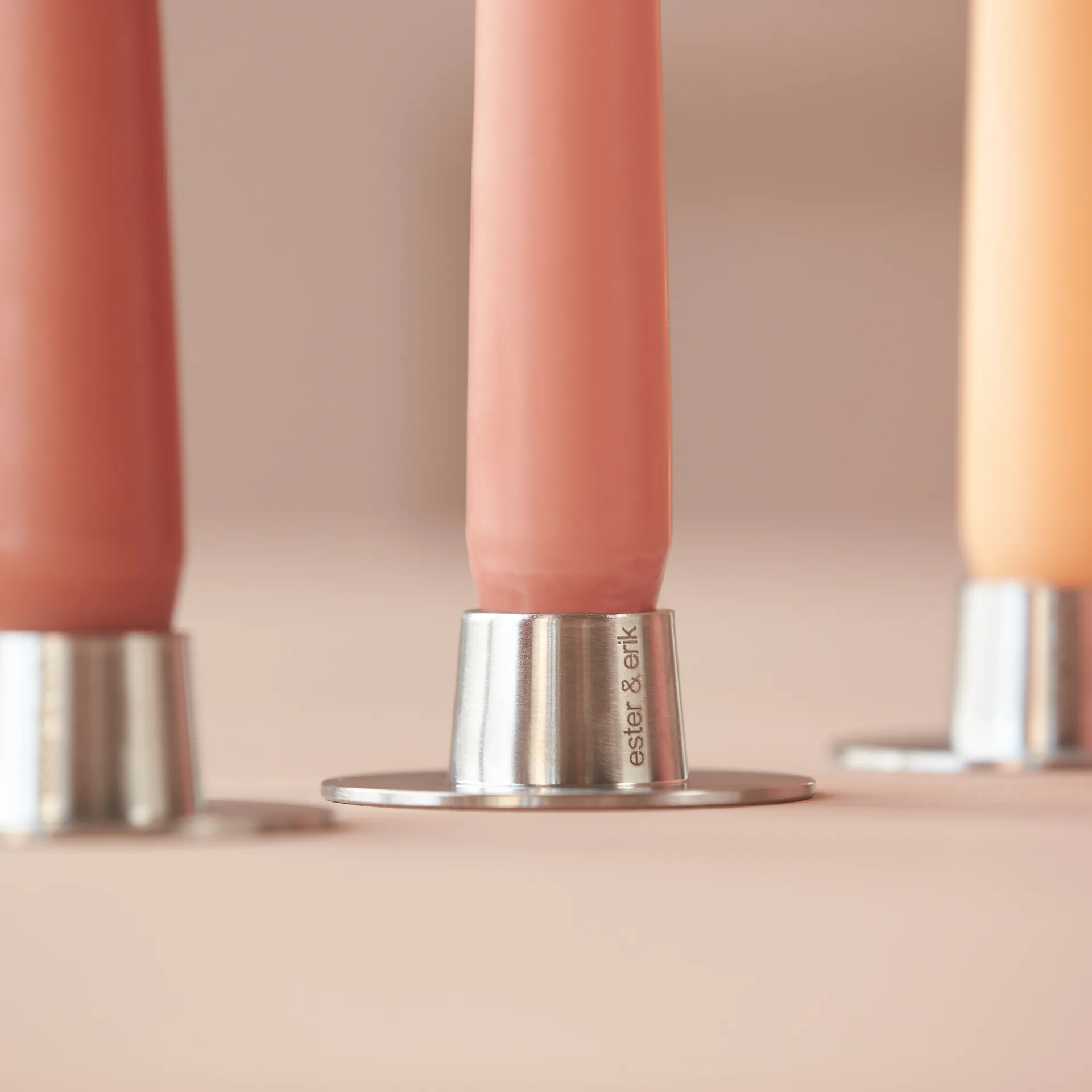 Bougeoir ester & erik mat Lot de 2, Mat argent ester & erik