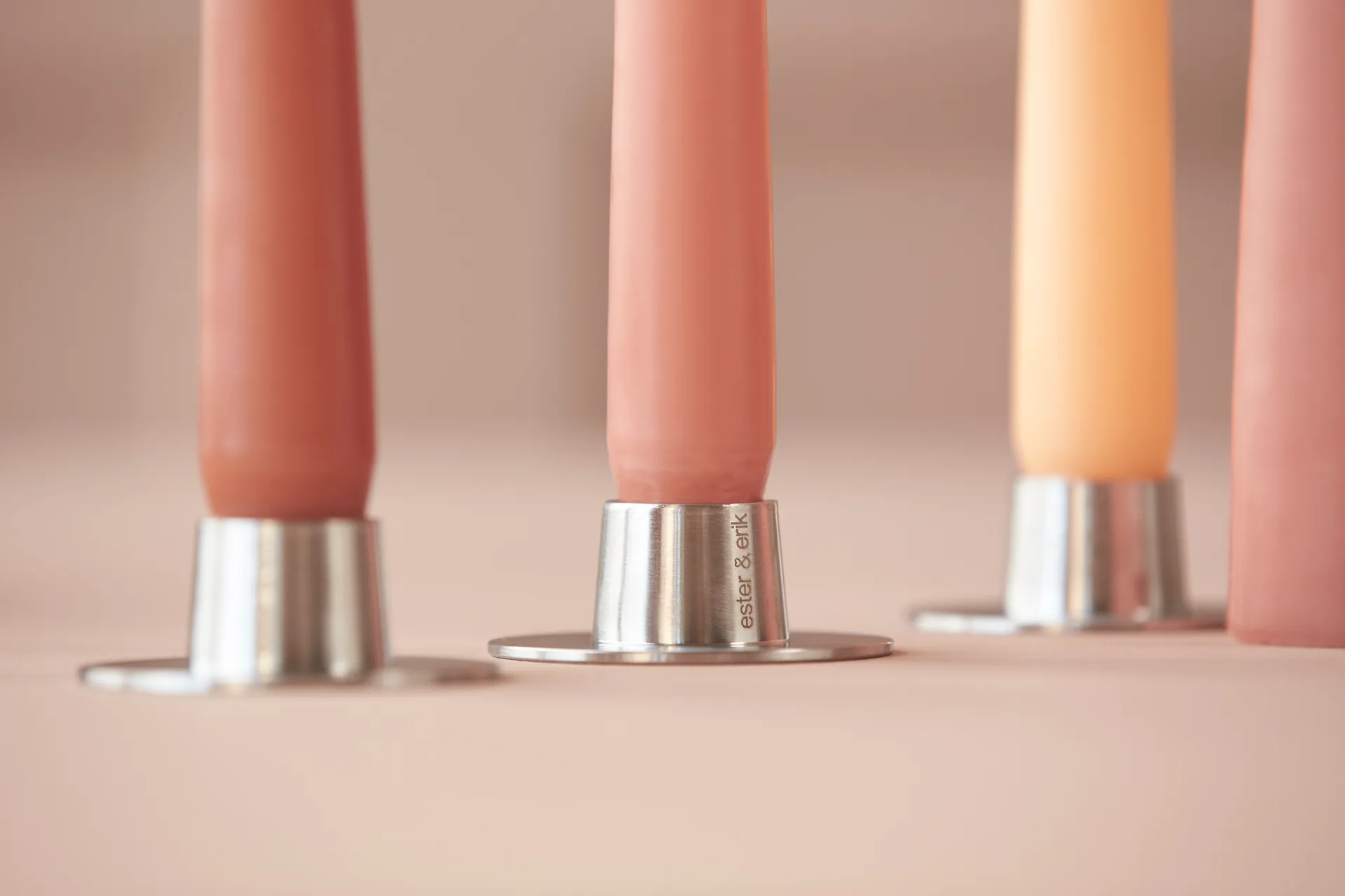 Bougeoir ester & erik mat Lot de 2, Mat argent ester & erik