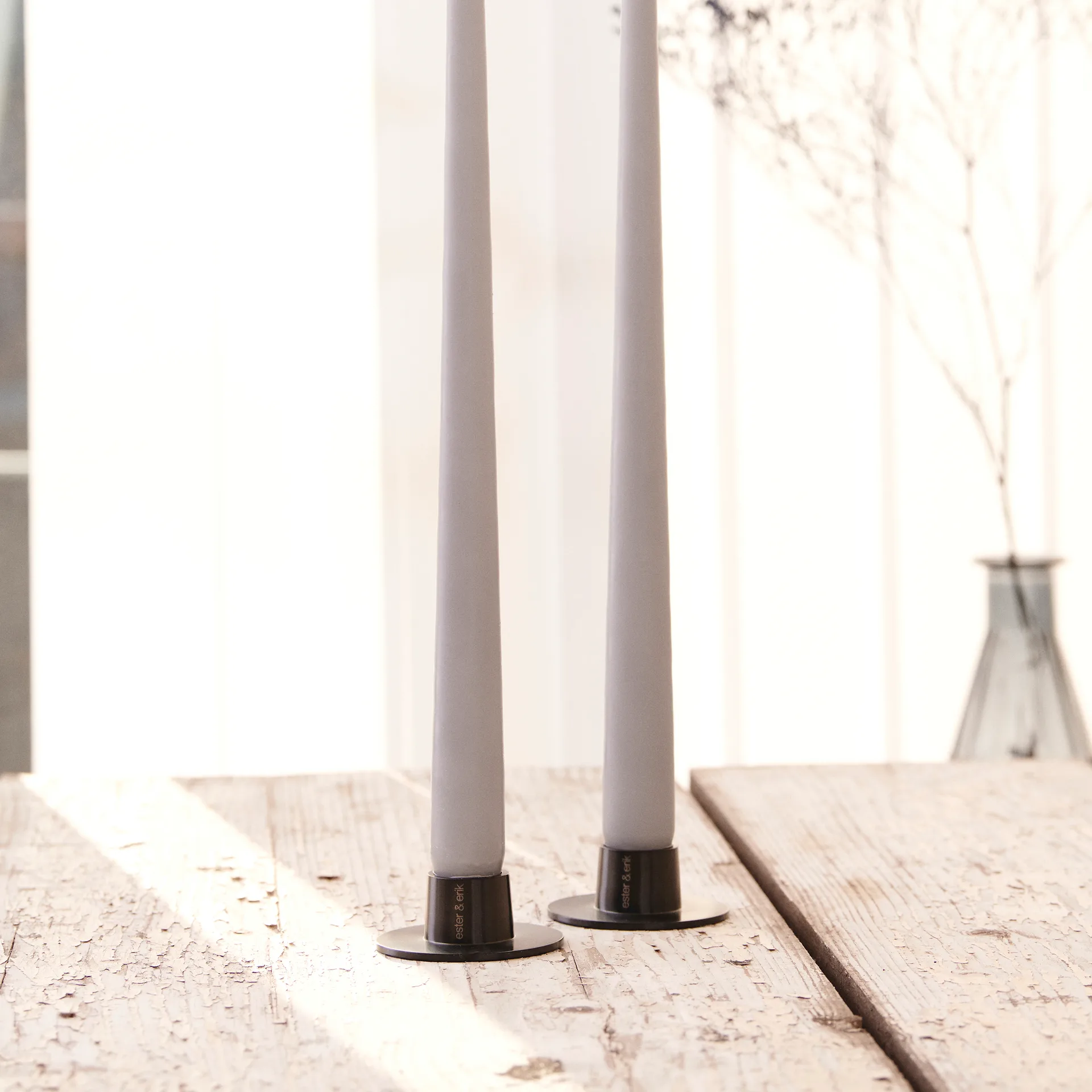 Bougeoir ester & erik mat Lot de 2, Noir ester & erik