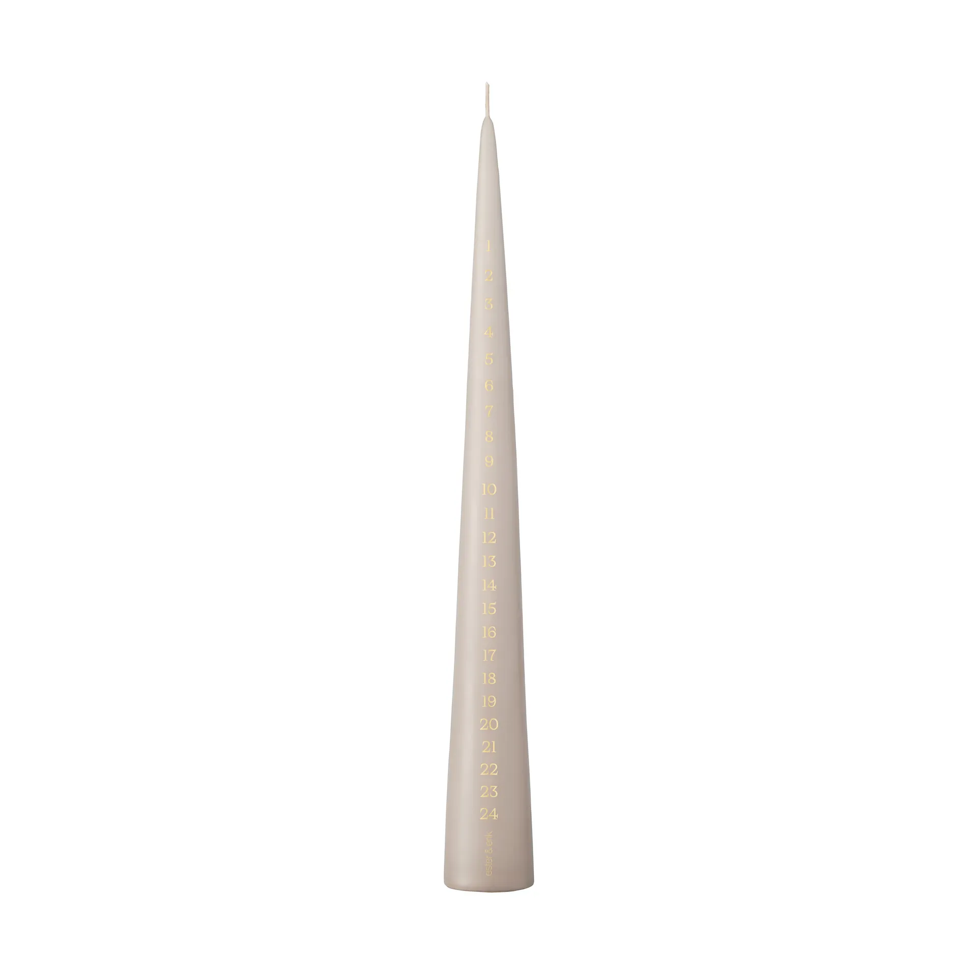 Bougie calendrier ester & erik 37 cm, 22 linen grey ester & erik