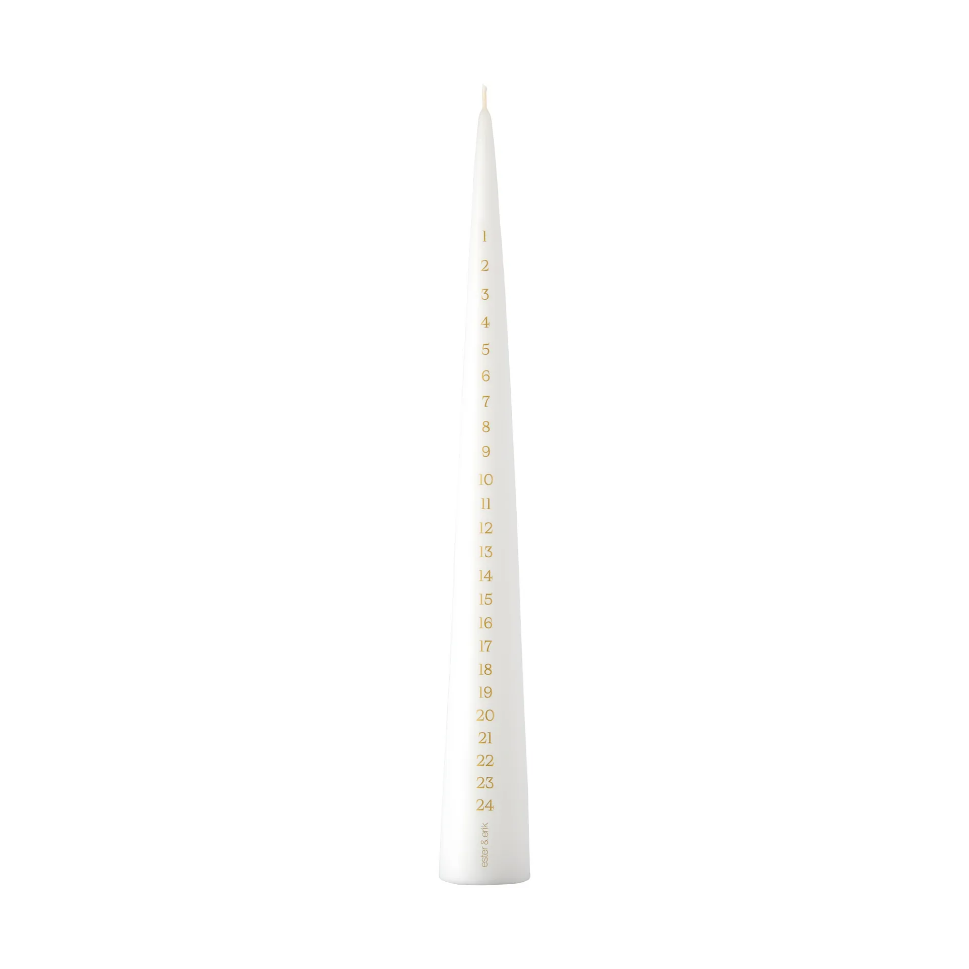 Bougie calendrier ester & erik 37 cm, 31 pure white ester & erik