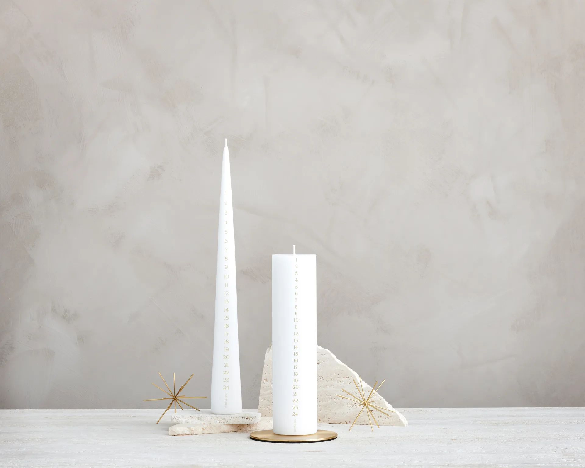 Bougie calendrier ester & erik 37 cm, 31 pure white ester & erik