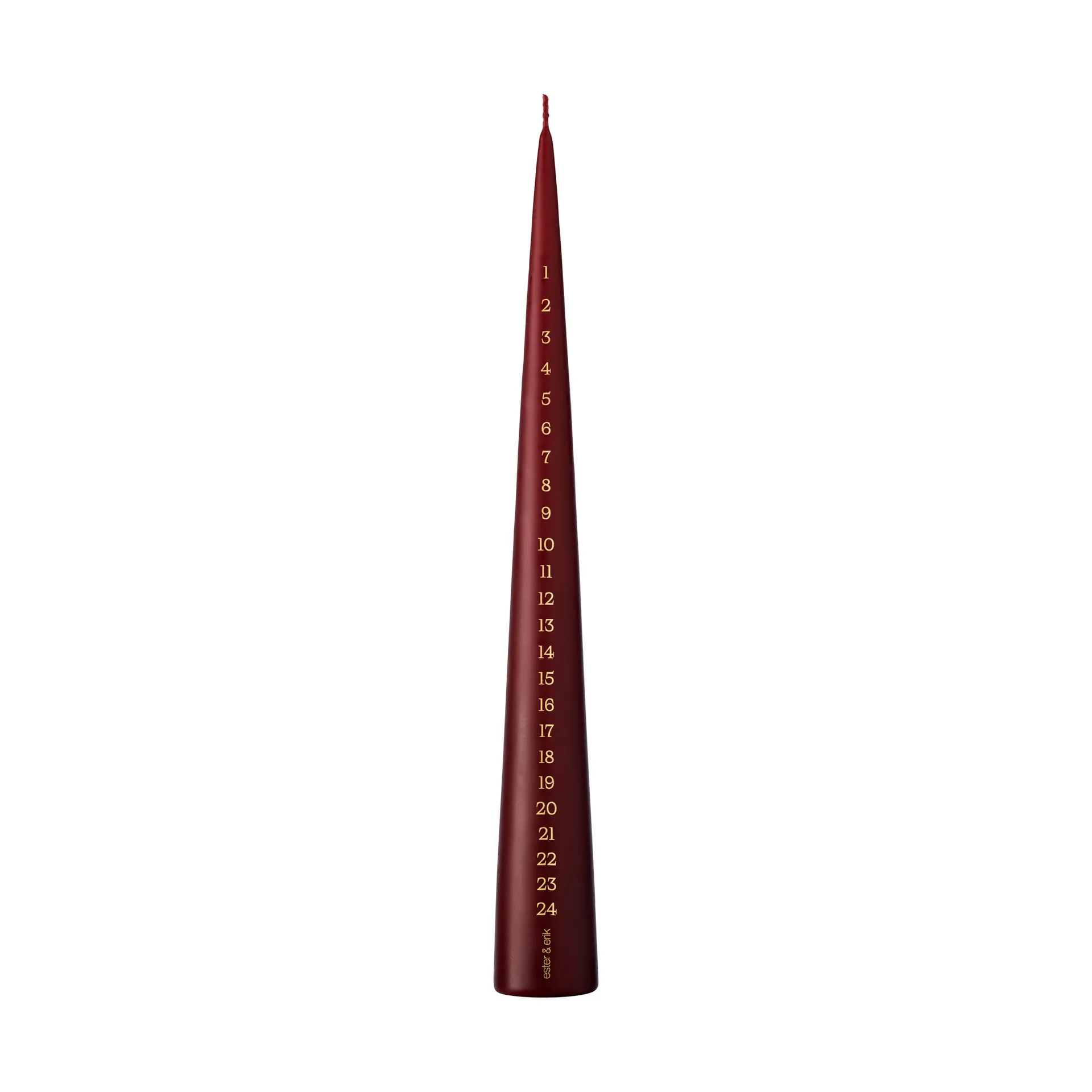 Bougie calendrier ester & erik 37 cm, 44/2 deep wine ester & erik