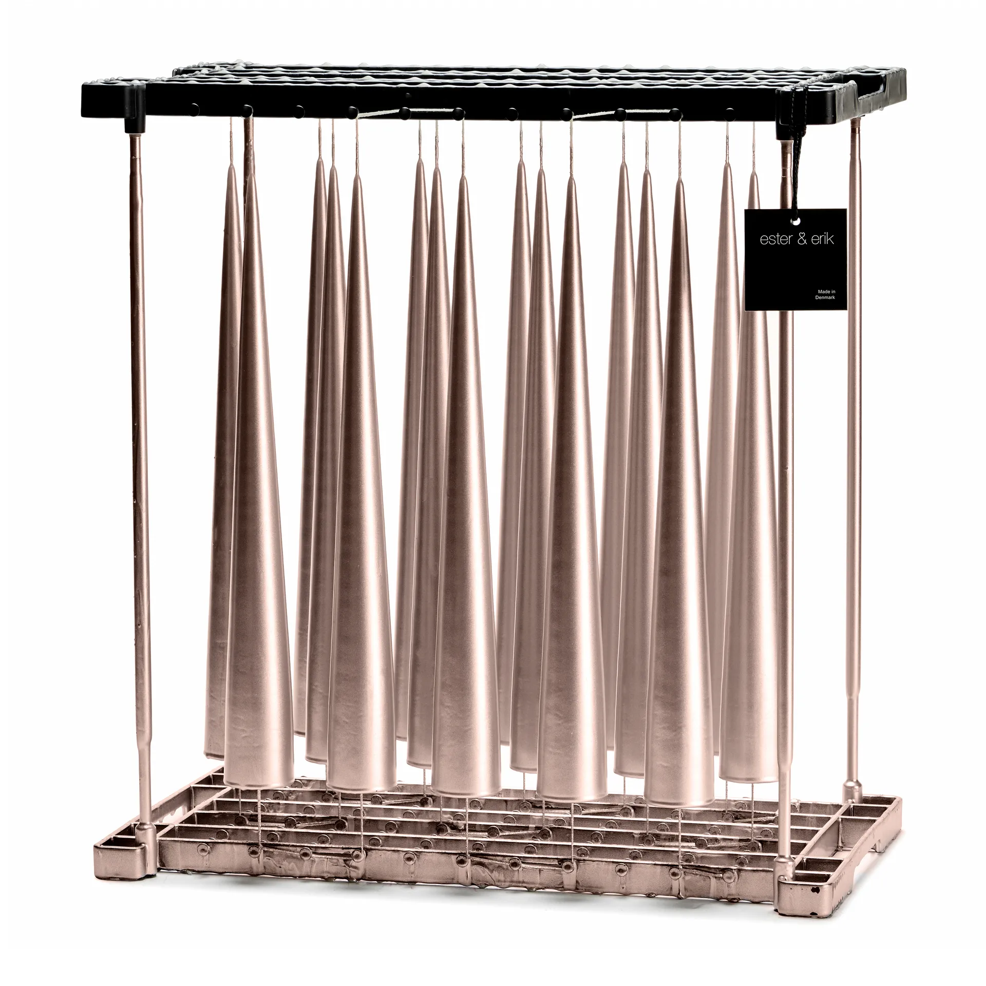 Bougie conique ester & erik 34 cm Lot de 2 métallique, Champagne 94 ester & erik