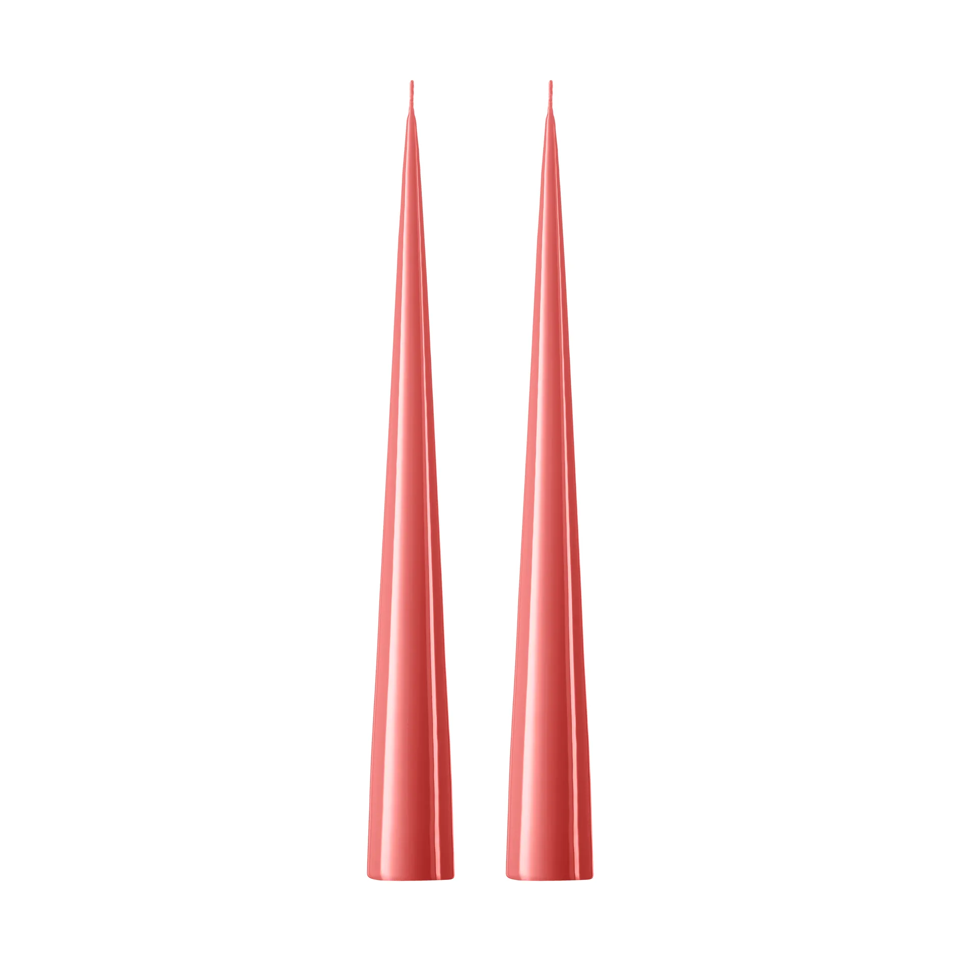 Bougie cônique ester & erik 37 cm Lot de 2 lacquées, Coral reef 26 ester & erik